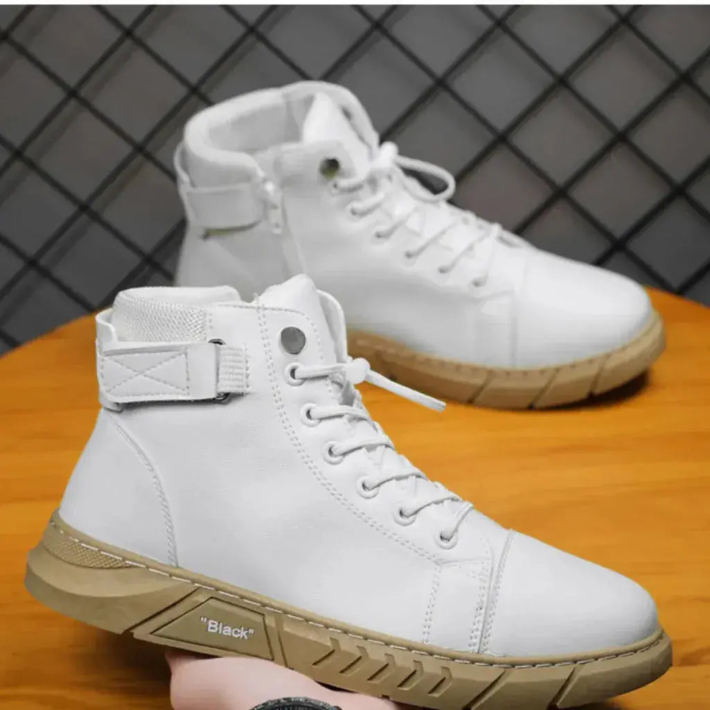 Men’s Genuine Leather Fleece-Lined Orthopaedic Chukka Boots